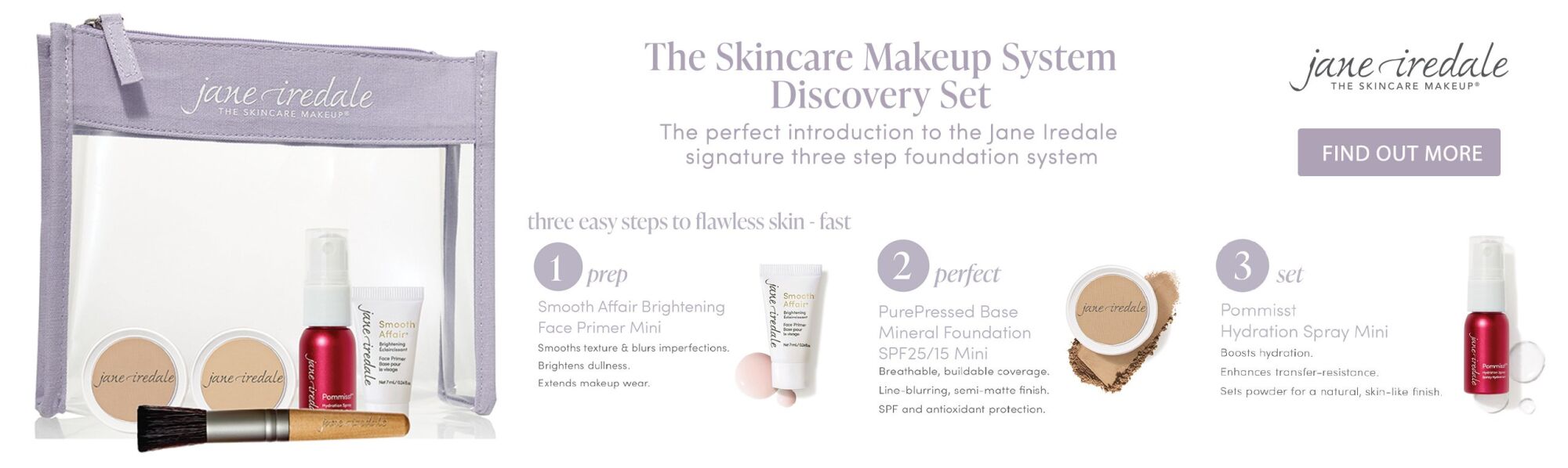 Jane Iredale Skincare Makeup System Discovery Set